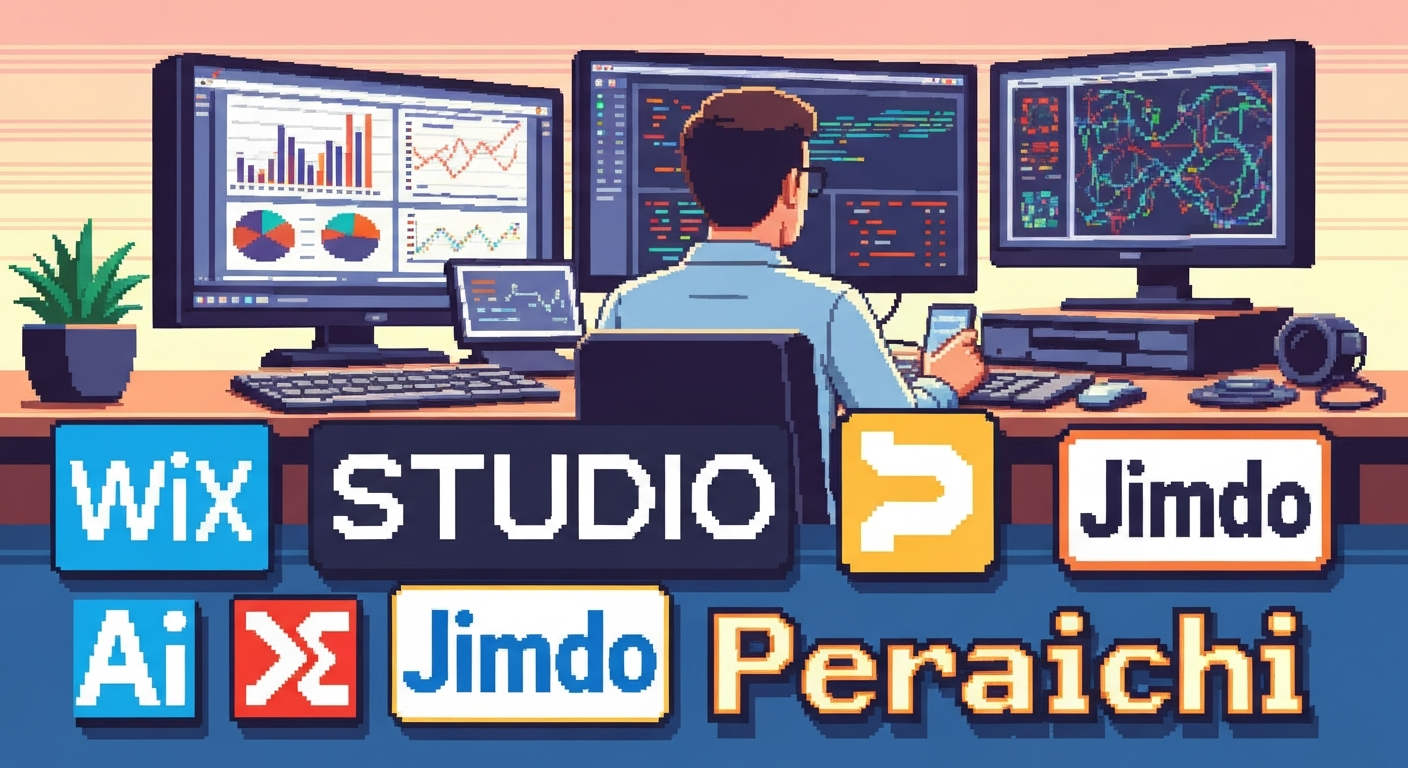 AIホームページ制作ツール比較2026｜Wix・STUDIO・Jimdo・ペライチの実力と集客限界
