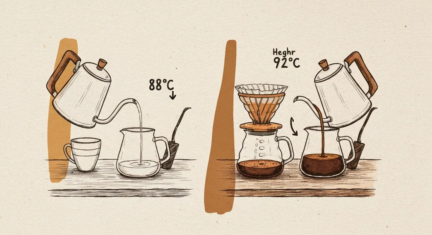 抽出温度がコーヒーの味に与える影響